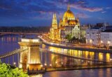 Budapest view at dusk