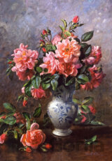 Still Life Roses in China Vase
