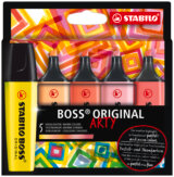 Zvýrazňovač  - STABILO BOSS ORIGINAL - ARTY - 5 ks balenie