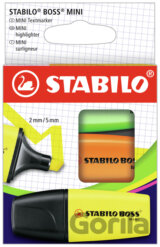 Zvýrazňovač  - STABILO BOSS MINI - 3 ks balenie