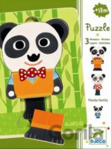 Trojvrstvové drevené puzzle: Panda