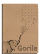 Notes tečkovaný A6 kraft Slon