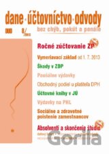 Dane, účtovníctvo, odvody 8/2013
