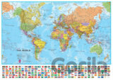Svet - politická mapa s vlajkami 1:30 mil.
