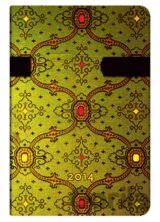 Paperblanks - French Ornate Vert 2014 (12-mesačný diár, mini, týždenný, horizontálny)
