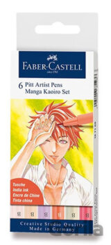 Faber - Castell Popisovač: Pitt Artist Pen Manga Kaoiro 6 ks