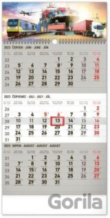 Kalendář 2023 nástěnný: 3měsíční Spedice šedý