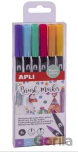 Apli Brush Duo sada fixů - pastelové barvy 6 ks