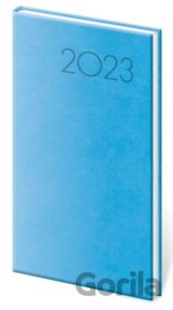 Diář 2023 Print - světle modrá, týdenní, kapesní