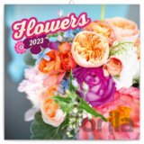 Poznámkový nástěnný kalendář Flowers 2023