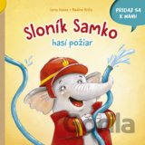 Sloník Samko hasí požiar