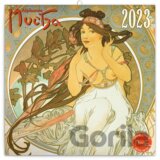 Poznámkový nástěnný kalendář Alfons Mucha 2023