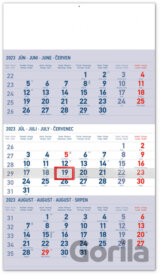 Nástenný kalendár 3-mesačný štandard modrý – so slovenskými menami 2023