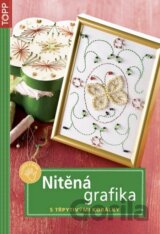Nitěná grafika s třpytivými korálky