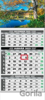 Štandard 3-mesačný Eco nástenný kalendár 2023 - jazero