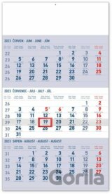 Nástěnný kalendář 3měsíční standard modrý 2023