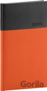 Kapesní diář Dado 2023, oranžovočerný
