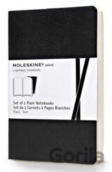 Moleskine - sada 2 malých čistých zápisníkov Volant (mäkká väzba) - čierny