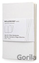 Moleskine - sada 2 malých čistých zápisníkov Volant (mäkká väzba) - biely