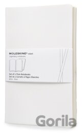 Moleskine - sada 2 stredných čistých zápisníkov Volant (mäkká väzba) - biely