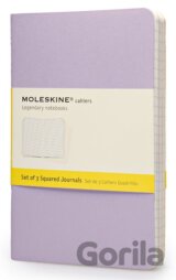 Moleskine - sada 3 malých štvorčekovaných zošitov Tris Pastel  (mäkká väzba) - mix farieb