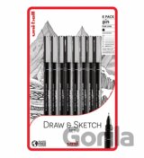 Uni Pin Sada linerů - Draw and Sketch 8 ks