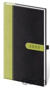 Diář 2023 Bora - černo/zelená, týdenní, kapesní