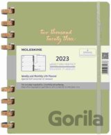 Moleskine – 12-mesačný špirálový zelený diár 2023