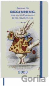 Moleskine – 12-mesačný plánovací diár Alenka v říši divů / Alica v krajine zázrakov 2023 - Rabbit (farebný)