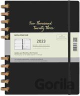 Moleskine – 12-mesačný špirálový čierny diár 2023