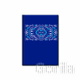 Notes Mini – Folk Ornament modrý