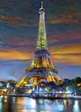 Eiffel Tower at Sunset, Paris, France