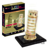 Puzzle 3D Šikmá věž / led - 15 dílků