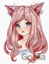 Malování podle čísel: Anime - Dívka s růžovými vlasy