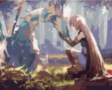 Malování podle čísel: Anime - Dívka s drakem