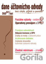 Dane, účtovníctvo, odvody č. 10-11 / 2022 - Paušálne výdavky – evidencia