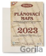 Plánovací roční mapa retro skládaná 2023 - nástěnný kalendář