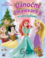 Vánoční omalovánky se samolepkami - Princezny