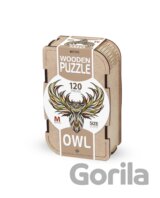 Drevenné puzzle – sova veľkosť M drevený box