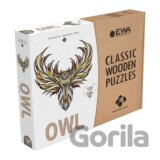 Drevenné puzzle – sova veľkosť M craft box