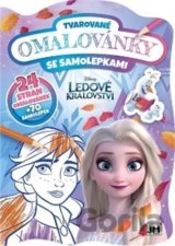 Tvarované omalovánky se samolepkami - Ledové království