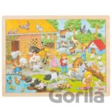 Dřevěné puzzle Dětská Zoo