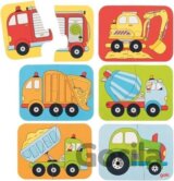 Dřevěné puzzle dvojice Dopravní prostředky