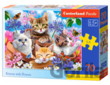 Kittens with Flowers