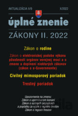 Aktualizácia II/9 / 2022 - e-Government a Civulný mimosporový poriadok