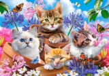 Kittens with Flowers