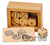 Dřevěné hrací kostky v krabičce (6ks)