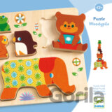 Drevené reliéfne vkladacie puzzle: Woodypile