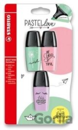 Zvýrazňovač STABILO BOSS MINI Pastell, sada 3 ks Blister 116-7,126-7,155-7,
