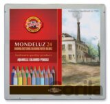 Koh-i-noor akvarelové pastelky MONDELUZ - Krajina 24 ks v plechové krabičce